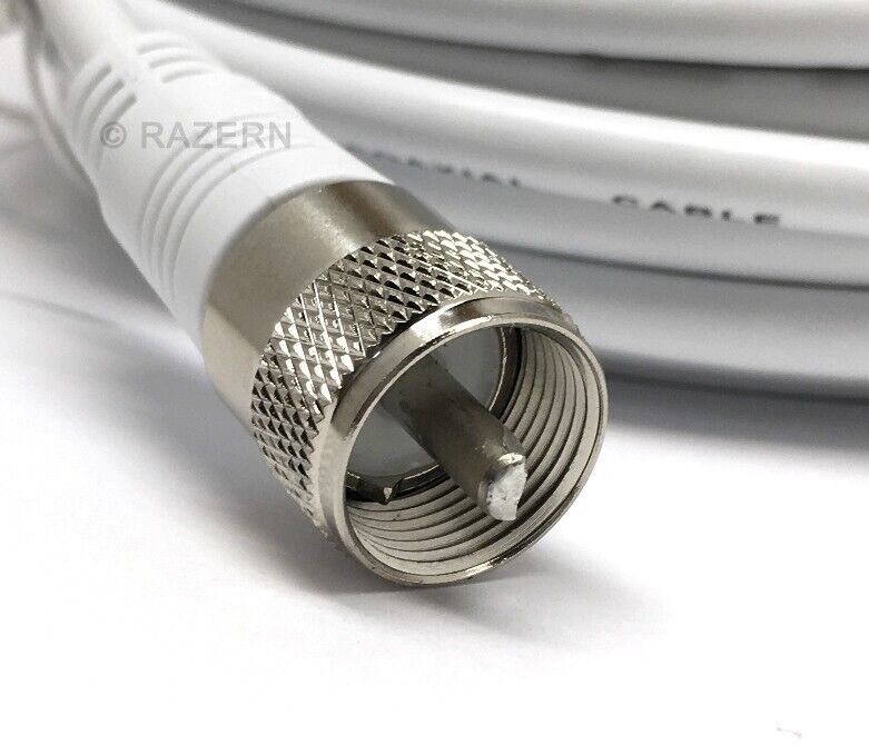 3 Lot Steren 6 ft White RG-8X Mini 8 Coax PL-259 Ham Radio Antenna Jumper Cable Steren 205-706WH - фотография #2