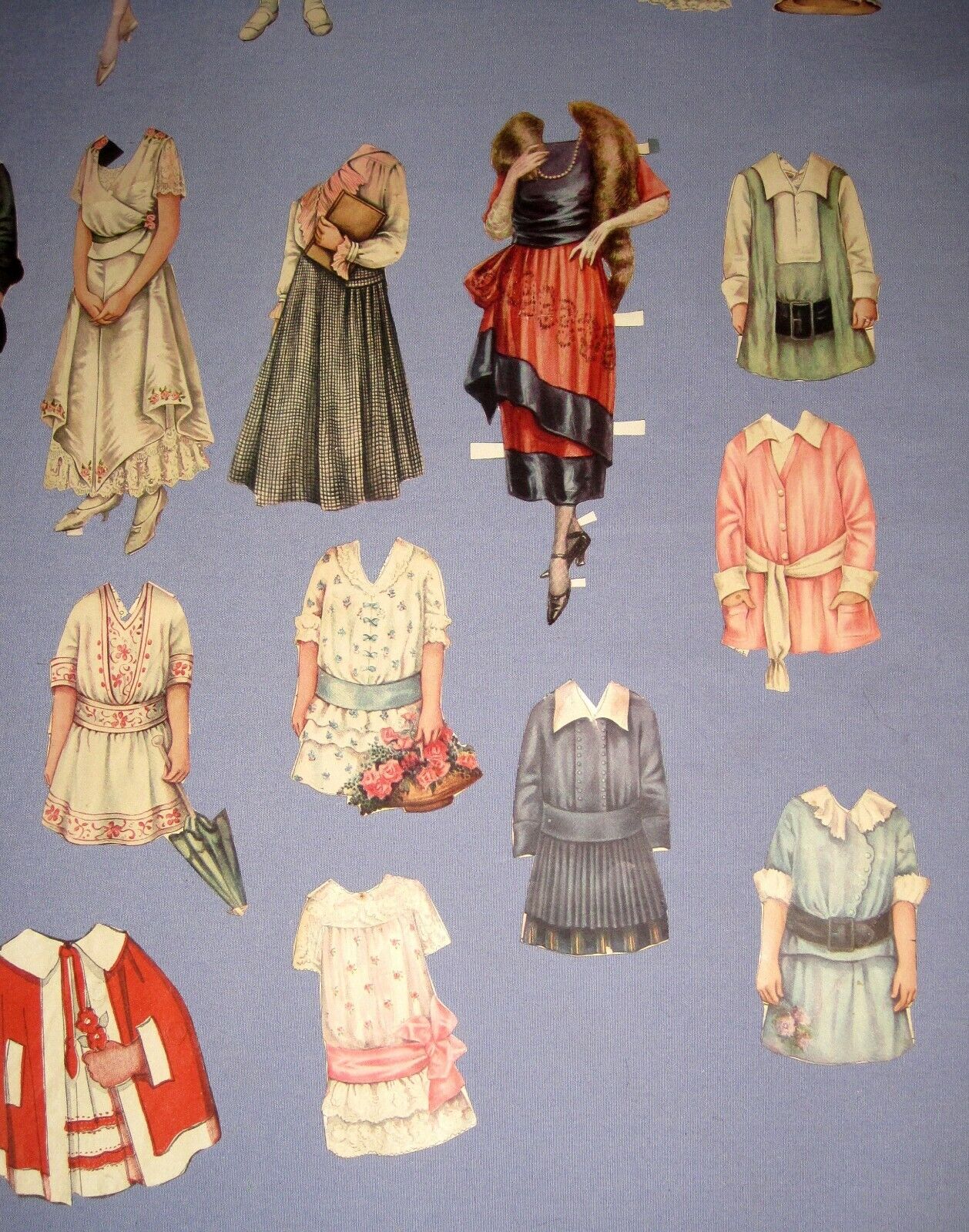 Vtg Antique Victorian Lot Paper Dolls & Clothes & More 6" - 8" Magazine Cut Outs Unbranded - фотография #4