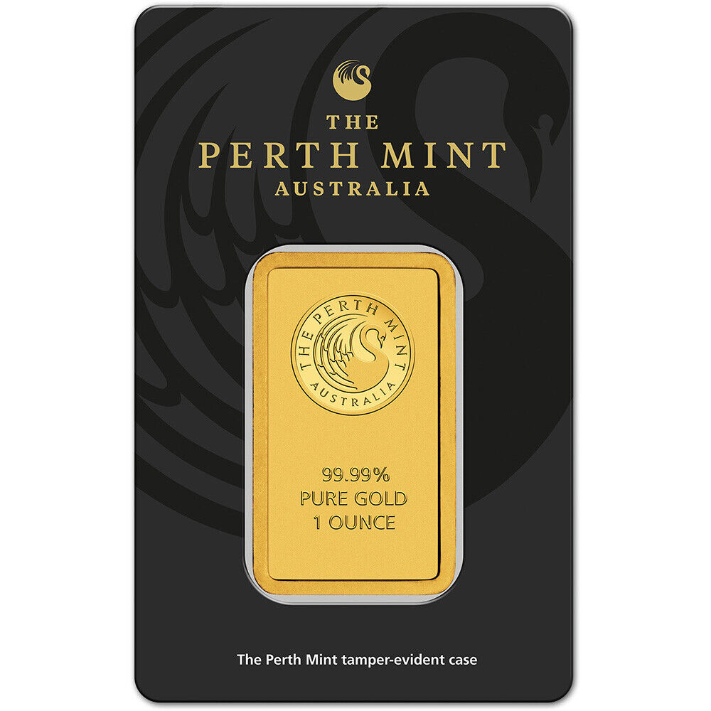 1 oz. Gold Bar - Perth Mint - 99.99 Fine in Assay Без бренда