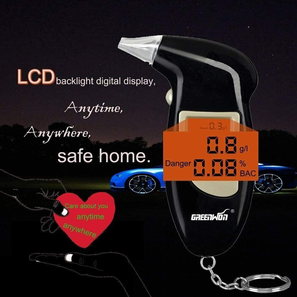 Digital LCD Police Breath Breathalyzer Test Alcohol Tester Analyzer Detector NEW Ezonedeal Does Not Apply - фотография #3