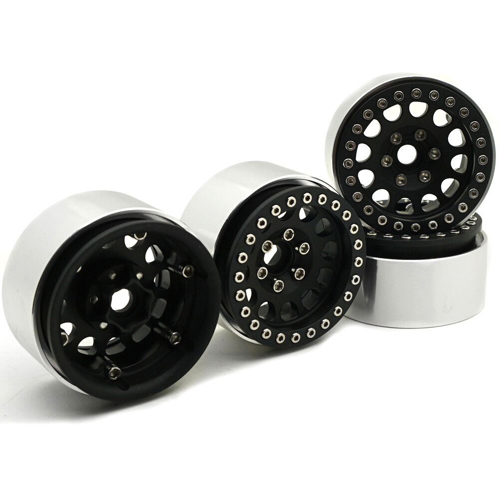 4Pcs 1.9" Metal Beadlock Wheel Rims for 1/10 RC Crawler SCX10 TRX-4 D90 90046 US AXSPEED Does not apply - фотография #5