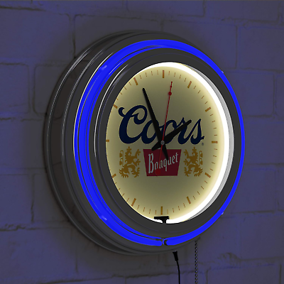 Coors Banquet 14-inch Neon Wall Clock Trademark Fine Art Not Applicable - фотография #6