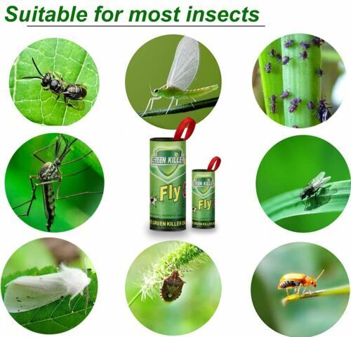 16 Rolls Fly Sticky Trap Paper Insect Bug Catcher Strip Fly Sticker Non Toxic US Black Flag DOES NOT APPLY - фотография #5