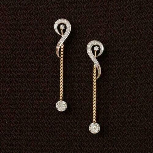 3.00 Ct Round Moissanite Beautiful Drop/Dangle Earrings 14K Yellow Gold Plated Unbranded