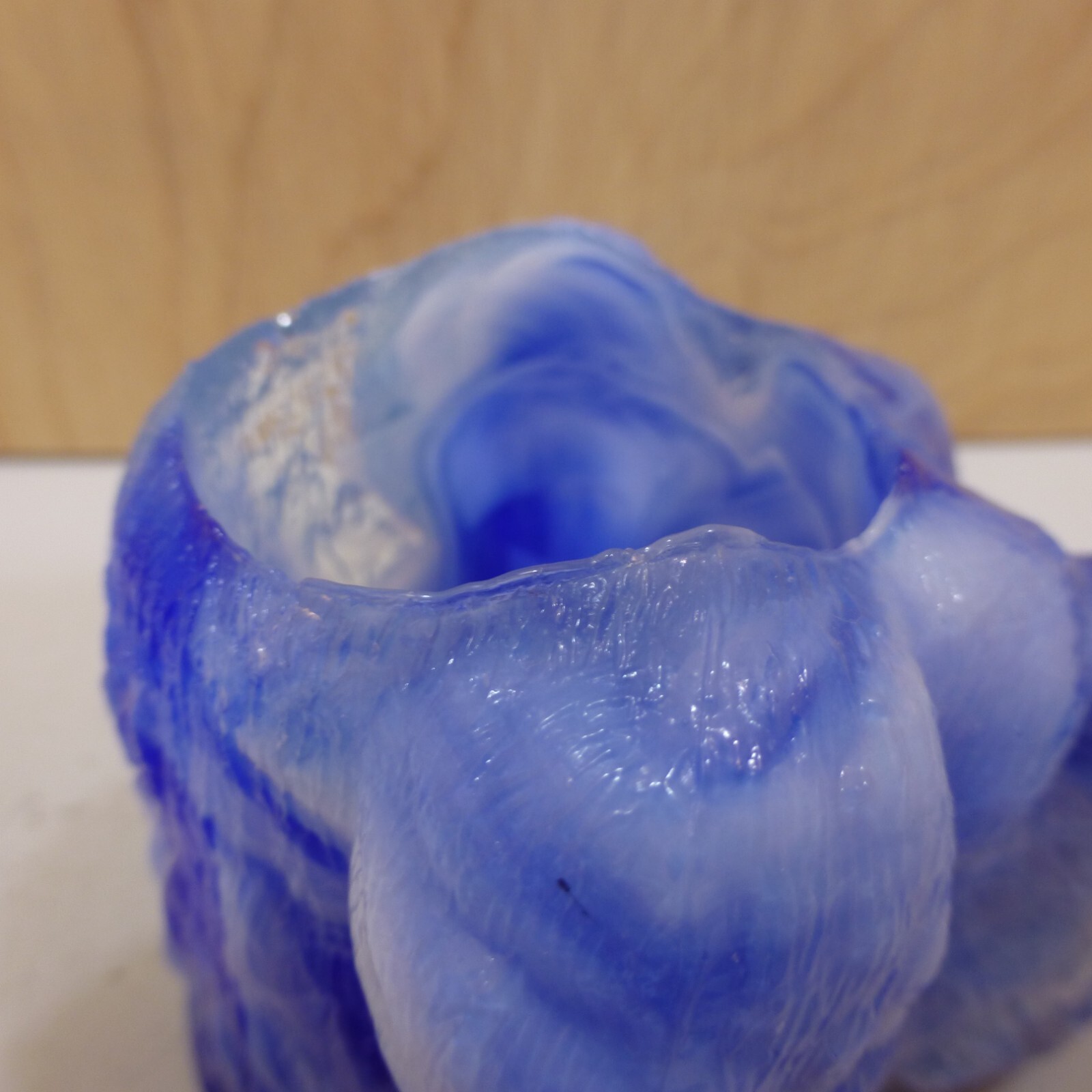 Joe St Clair COBALT BLUE WHITE SLAG Glass DOG HEAD TOOTHPICK MATCH HOLDER Summit Без бренда - фотография #10