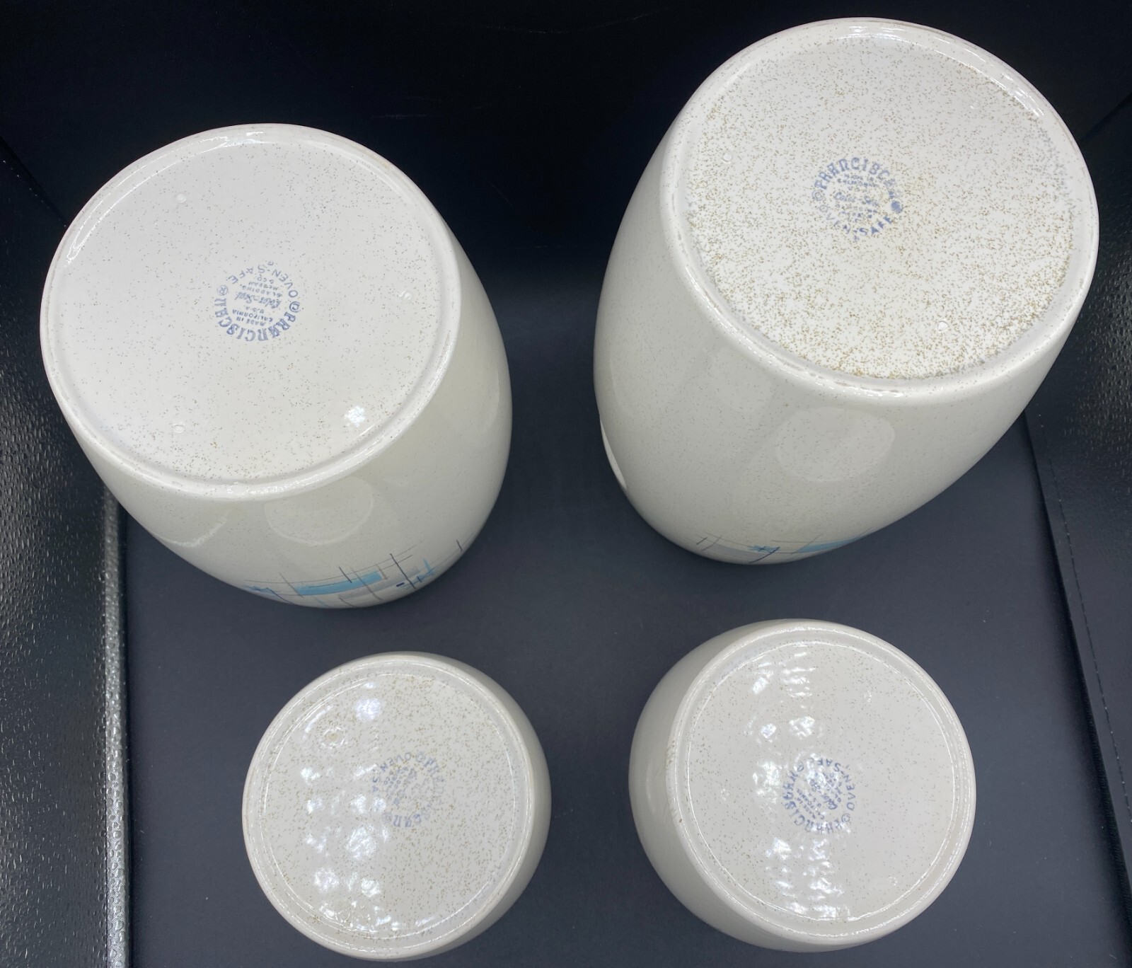 SET of 4 Franciscan Oasis Canisters w Lids - 1955-58 - Eclipse - Starburst Duet Franciscan Franciscan Starburst - фотография #8