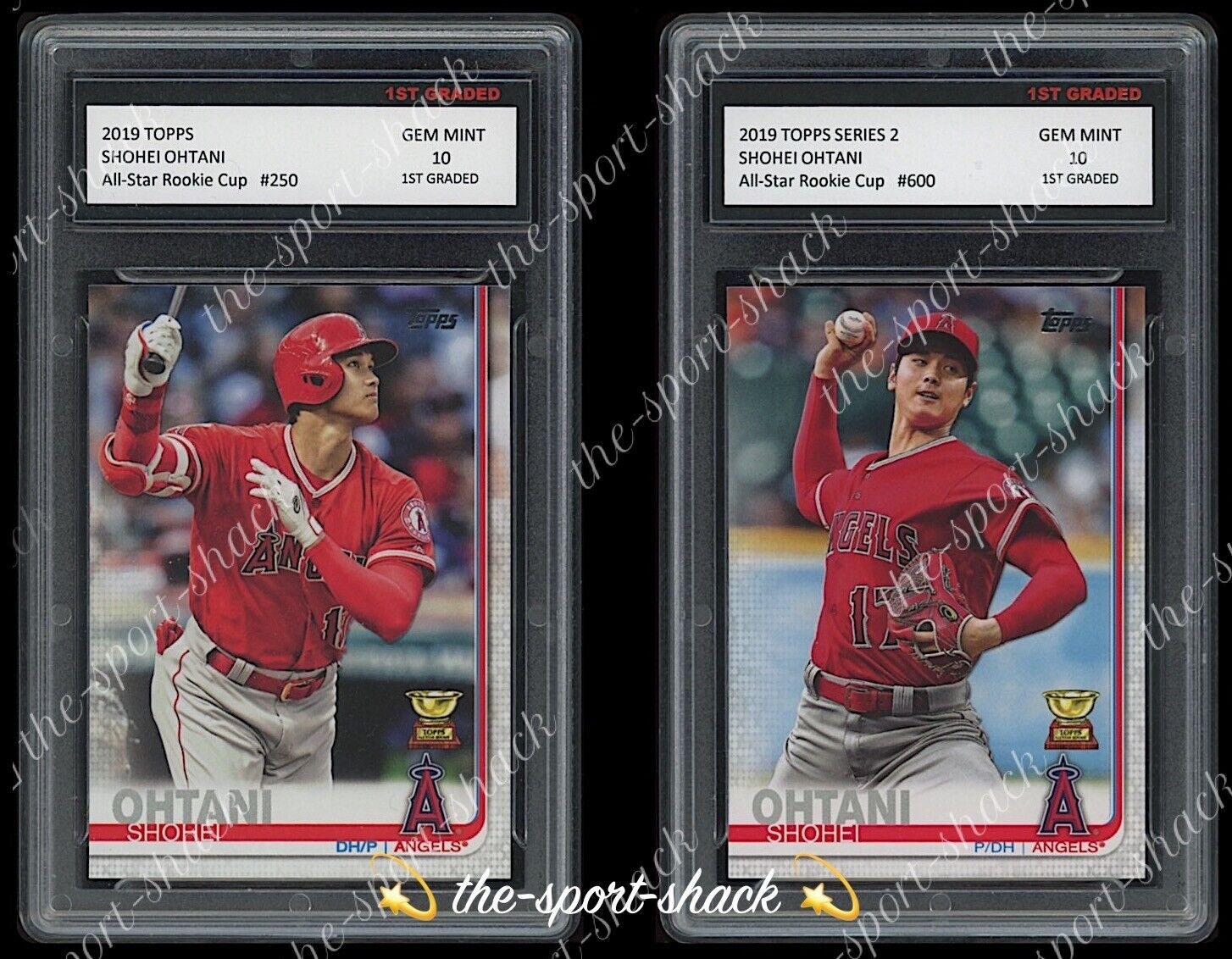 🌟 (2) 2019 Shohei Ohtani Topps Rookie Cup 1st Graded 10 Angels RC Card  Без бренда