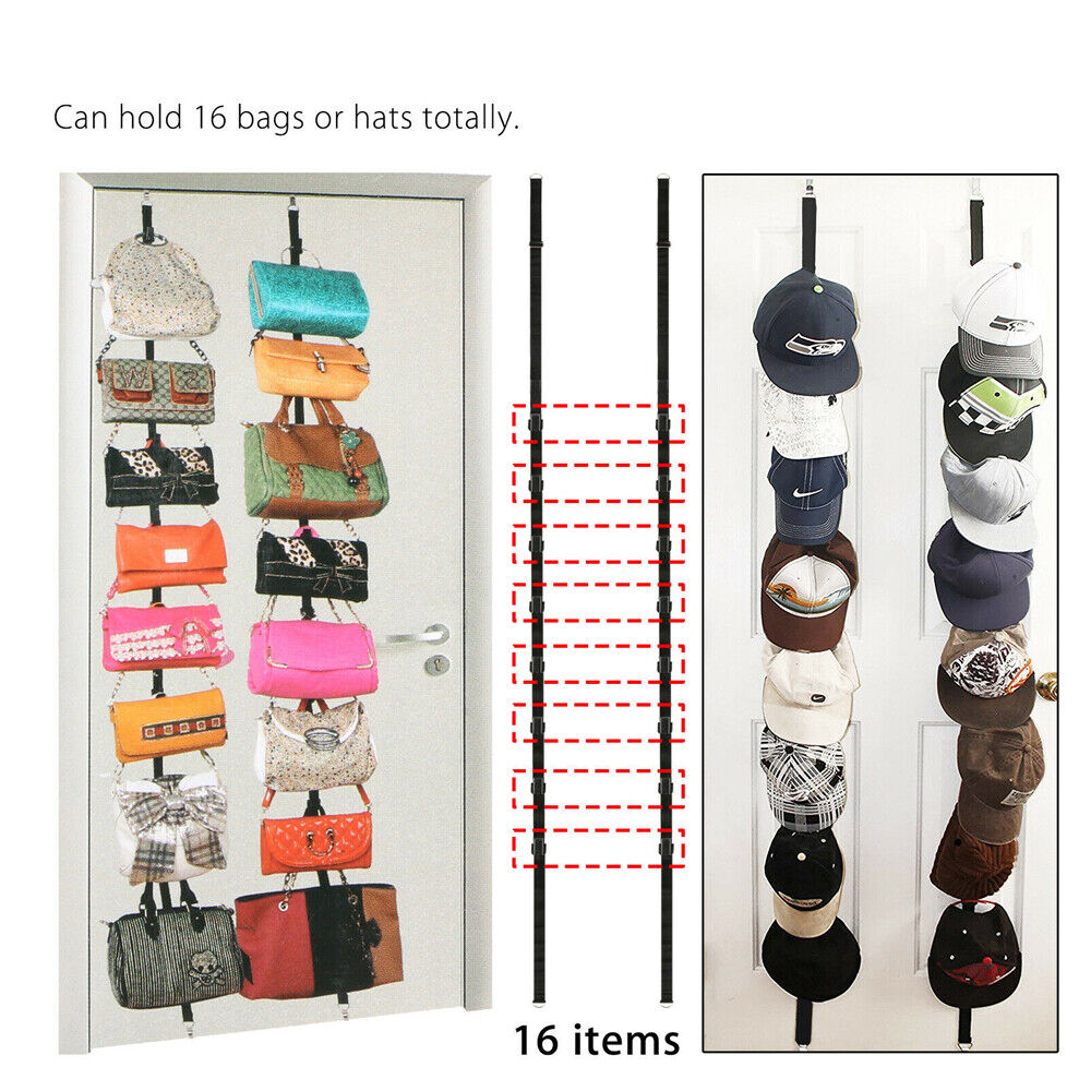 Baseball Cap Hat Rack Wall Door Hanger Holder Storage Organizer 16 Hooks Unbranded Does not apply - фотография #7