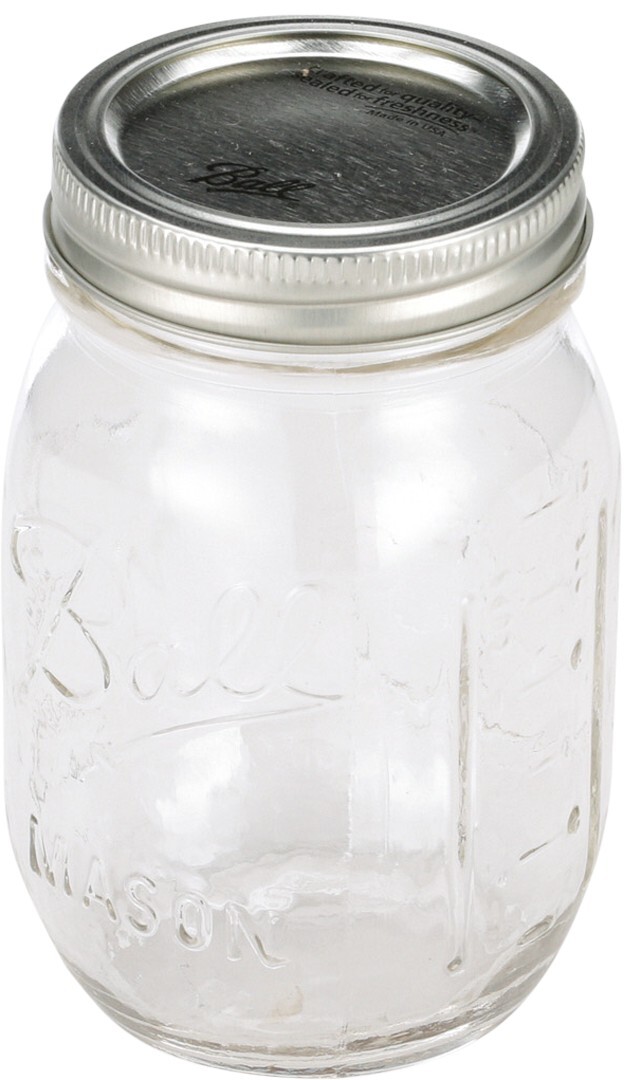 Regular Mouth 16oz Pint Mason Jars with Lids & Bands, 12 Count BALL 67000 - фотография #6