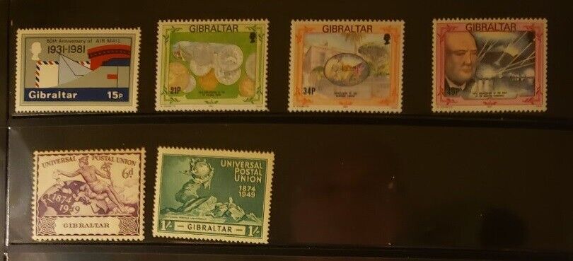 Gibraltar Miscellaneous Lot of 6 Stamps - MNH - See Details for List Без бренда