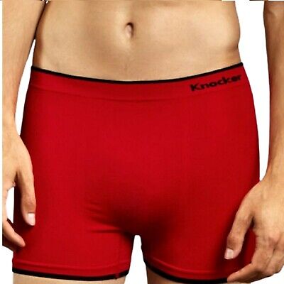 6 Mens Microfiber MS002M Boxer Briefs Underwear Seamless Compression #2 One Size Knocker - фотография #6