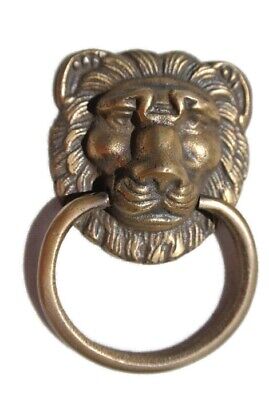 6 LION pulls handles Small heavy  SOLID BRASS old style bolt house antiques B Без бренда - фотография #4