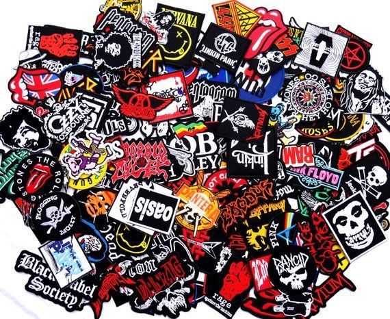 Random Lot of 20 Rock Band Patches Iron on Music Punk Roll Heavy Metal Sew Unbranded Does Not Apply - фотография #12