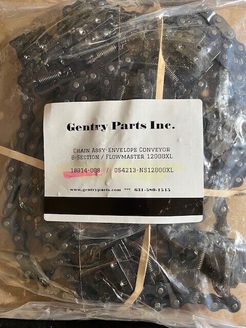 Chain Assy - Envelope Conveyor 8-Section STEEL, NEW  18014-009 PB Flowmaster Pitney Bowes 18014-009