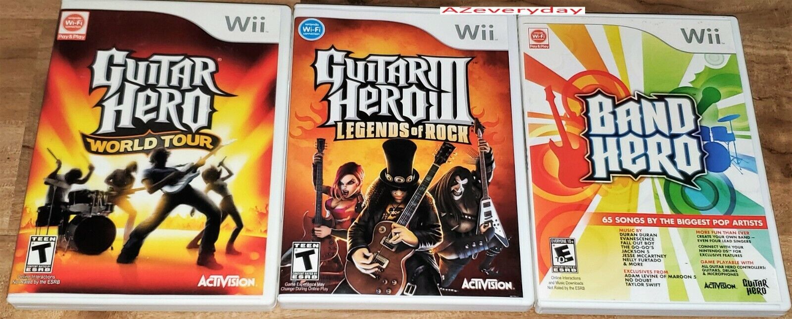 Wii Guitar Hero game LOT World Tour_Legend Of Rock_BAND Bundle 3__Music COMPLETE Без бренда RVL-SXAE-USA - фотография #2