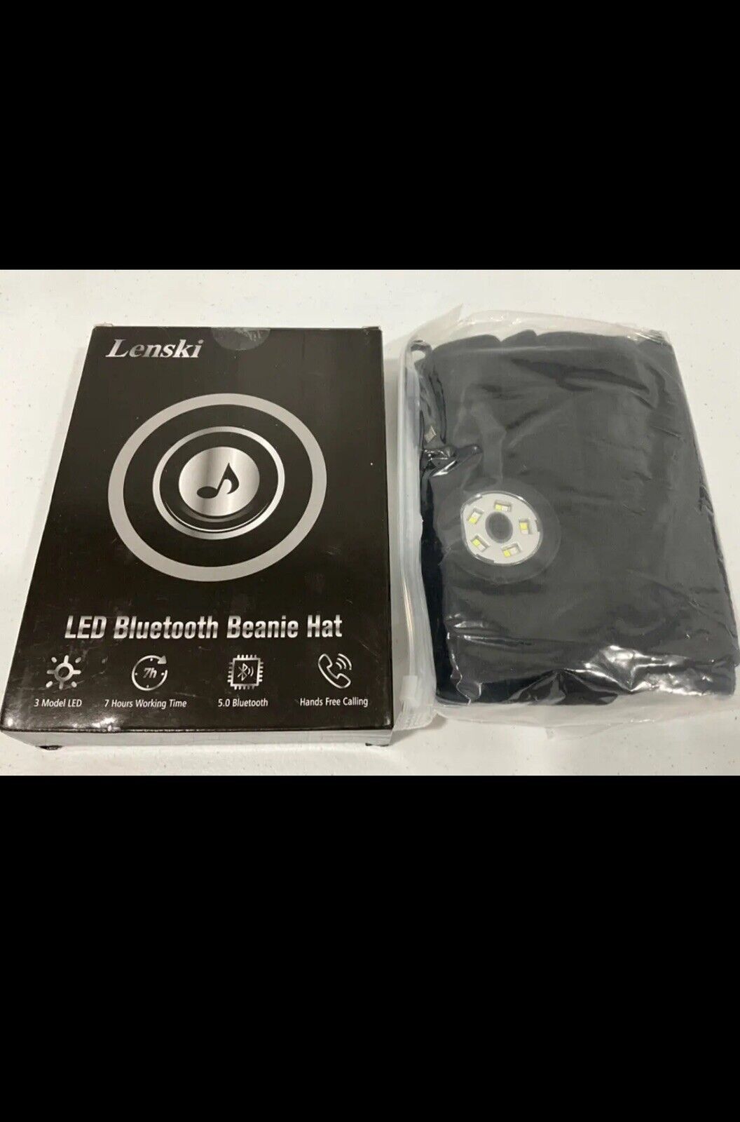 Lenski LED Bluetooth Black Beanie Hat X0031XE6OP Lenski - фотография #2