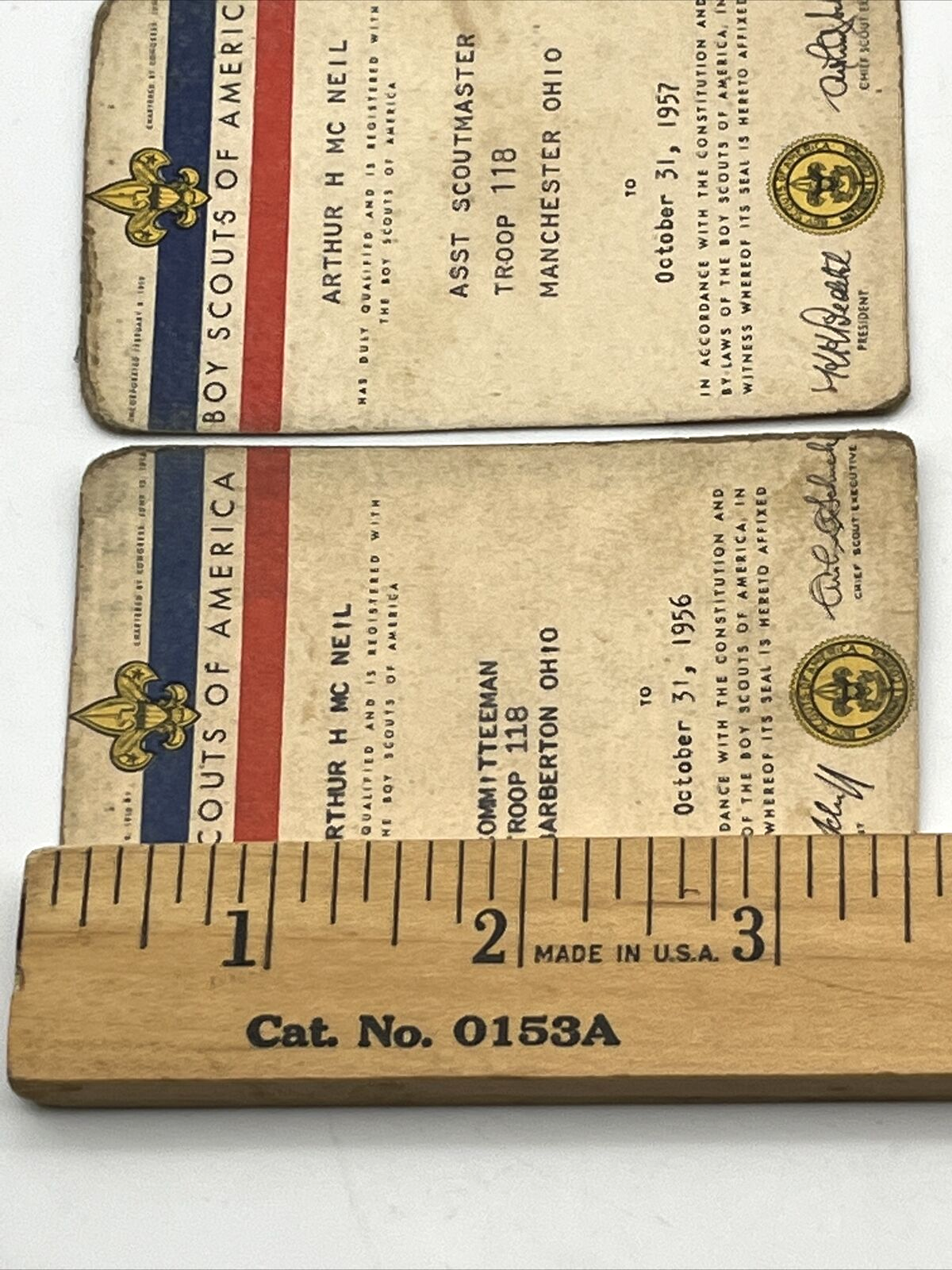 VTG Boy Scout 1950's Ohio Area Certificates of Membership & Explorer Rating Card Без бренда - фотография #9