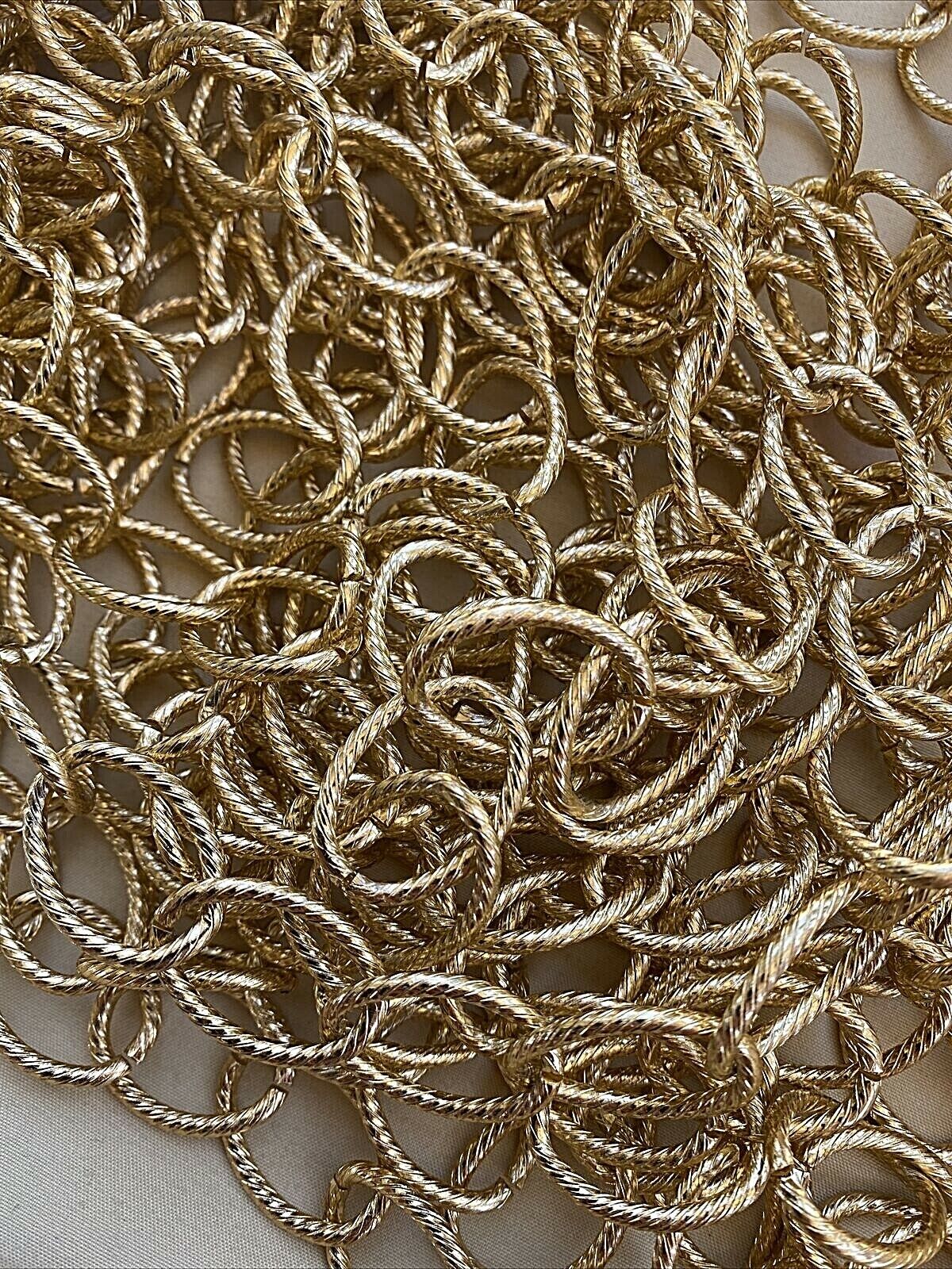 30' Gold Plate Aluminum 20mm x 26 Oval Rope Link Chain B46A Unbranded - фотография #6