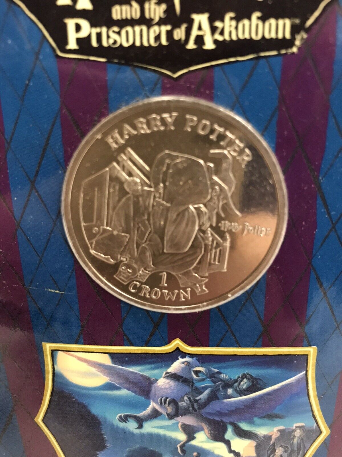 COMPLETE SET 4 HARRY POTTER & THE PRISONER OF AZKABAN ISLE OF MAN 1 CROWN COINS Pobjoy Mint - фотография #6