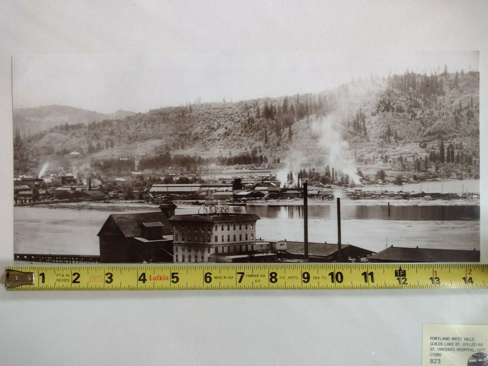 B/W Photo 1890 Portland Oregon West Hills Guilds Lake #823 Alex Blendl / vintage Без бренда - фотография #9