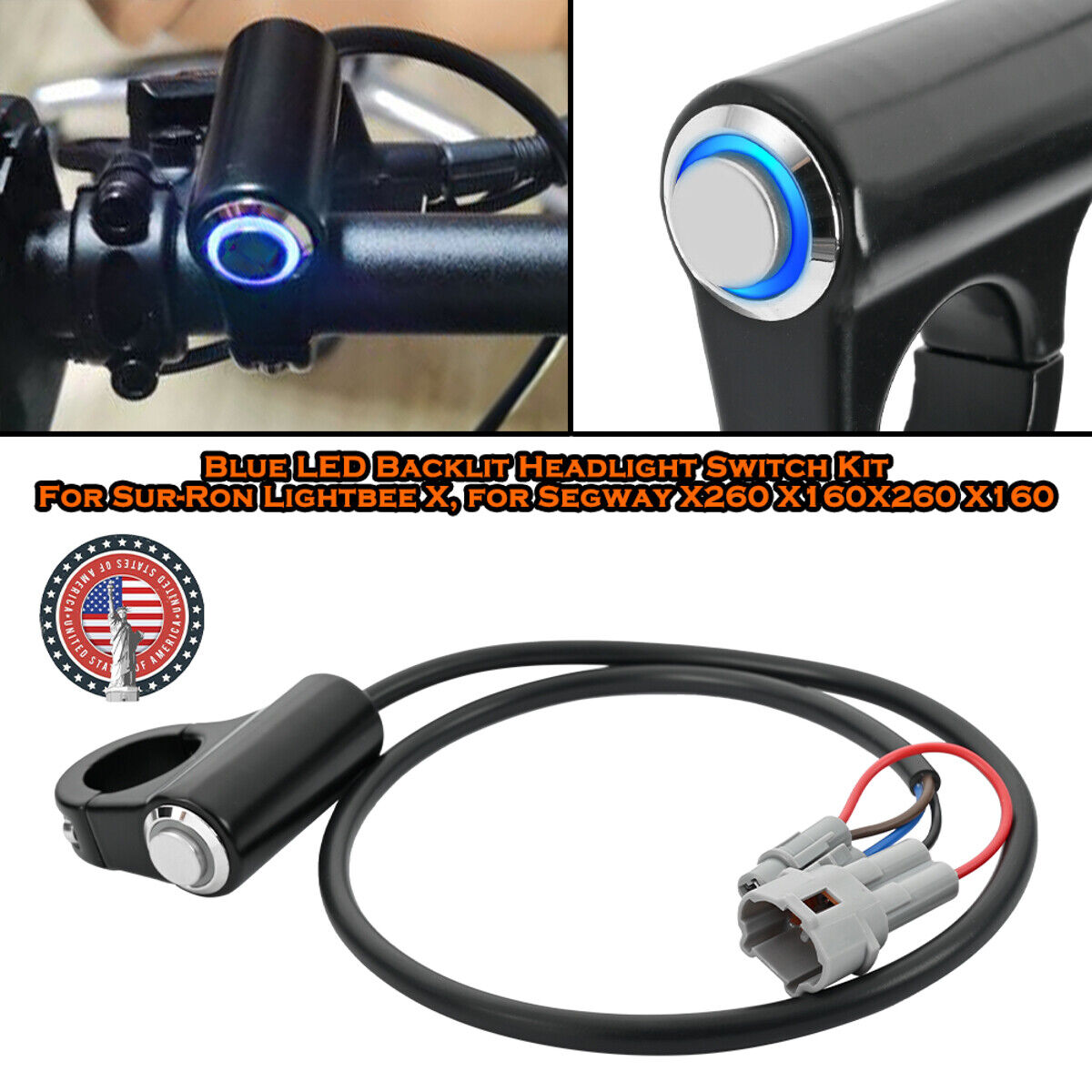 Backlit Headlight Switch Kit For Sur-Ron Lightbee X For Segway X260 X160 ALLTIMES