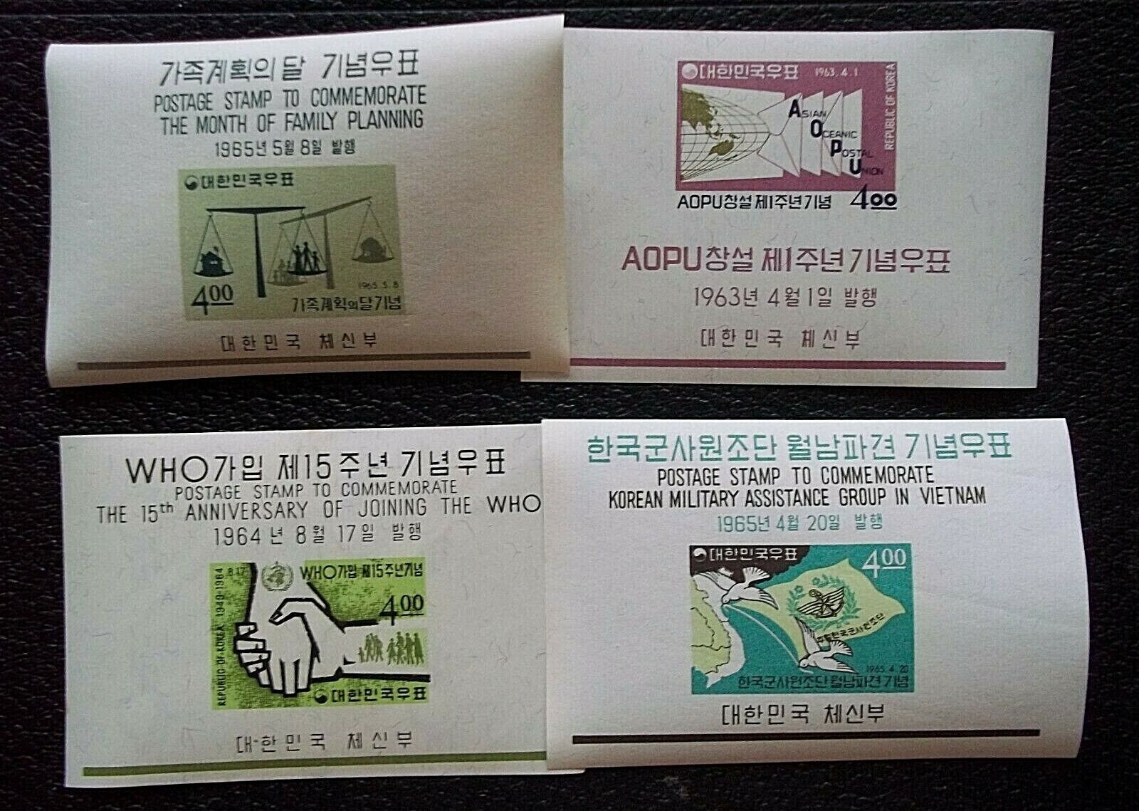 Korea - 5 different souvenir sheets - MNH - 1961 -1965 - always free shipping Без бренда