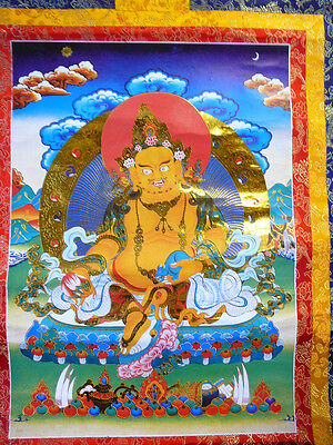 Tibetan Print Fabric Trim Deity Buddha Wall Scroll Thangka vs536 SF Без бренда - фотография #2