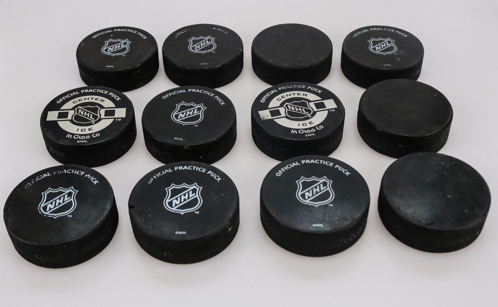  Hockey Official Practice Puck NHL Lot 12 Autograph Made in Canada InGlass Co InGlas Co. - фотография #4