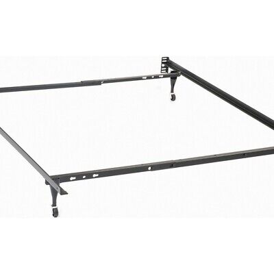 Nit Multisize Metal Bed Frame Twin Or Full Size Caster Wheels Black- Saltoro Saltoro Sherpi BM296774 - фотография #2