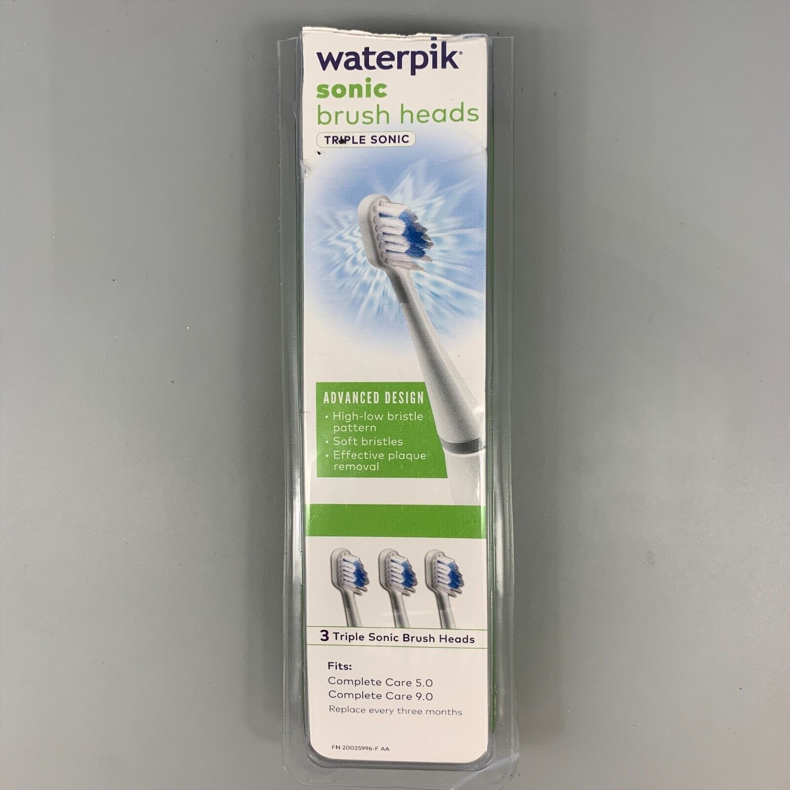 Waterpik Triple Sonic Electric Toothbrush Replacement Heads STRB-3WW White, 3 Ct Waterpik STRB-3WW