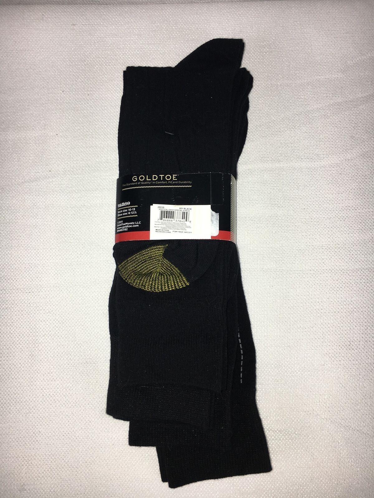 Gold Toe Mens Socks Fashion Crew Blue Black Gray Stripe Solid Ribbed 4 pair Gold Toe - фотография #3