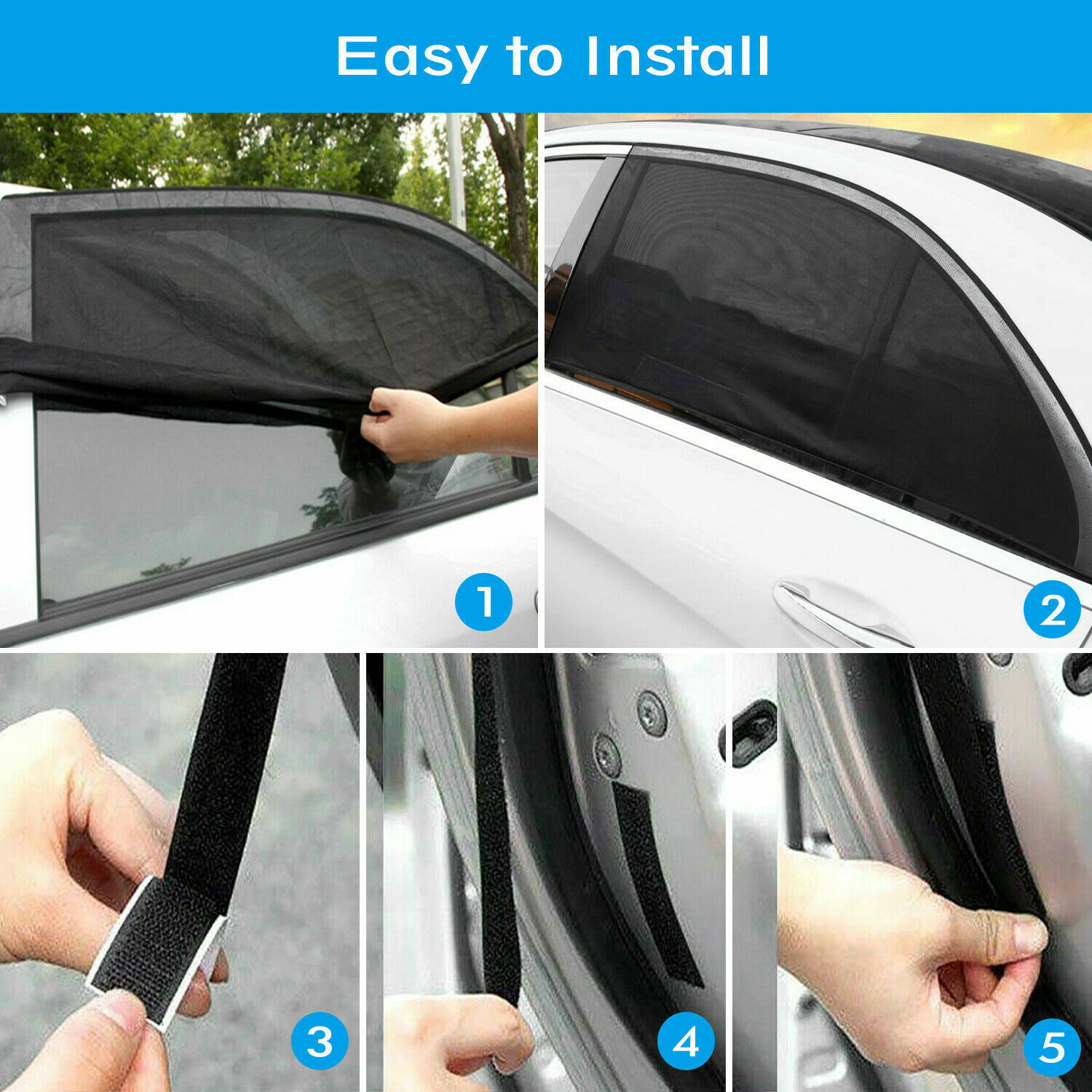 Car Window Screen Mesh Cover Privacy Mosquito Bugs Net Sun UV Protection Camping Paddsun Does Not Apply - фотография #6