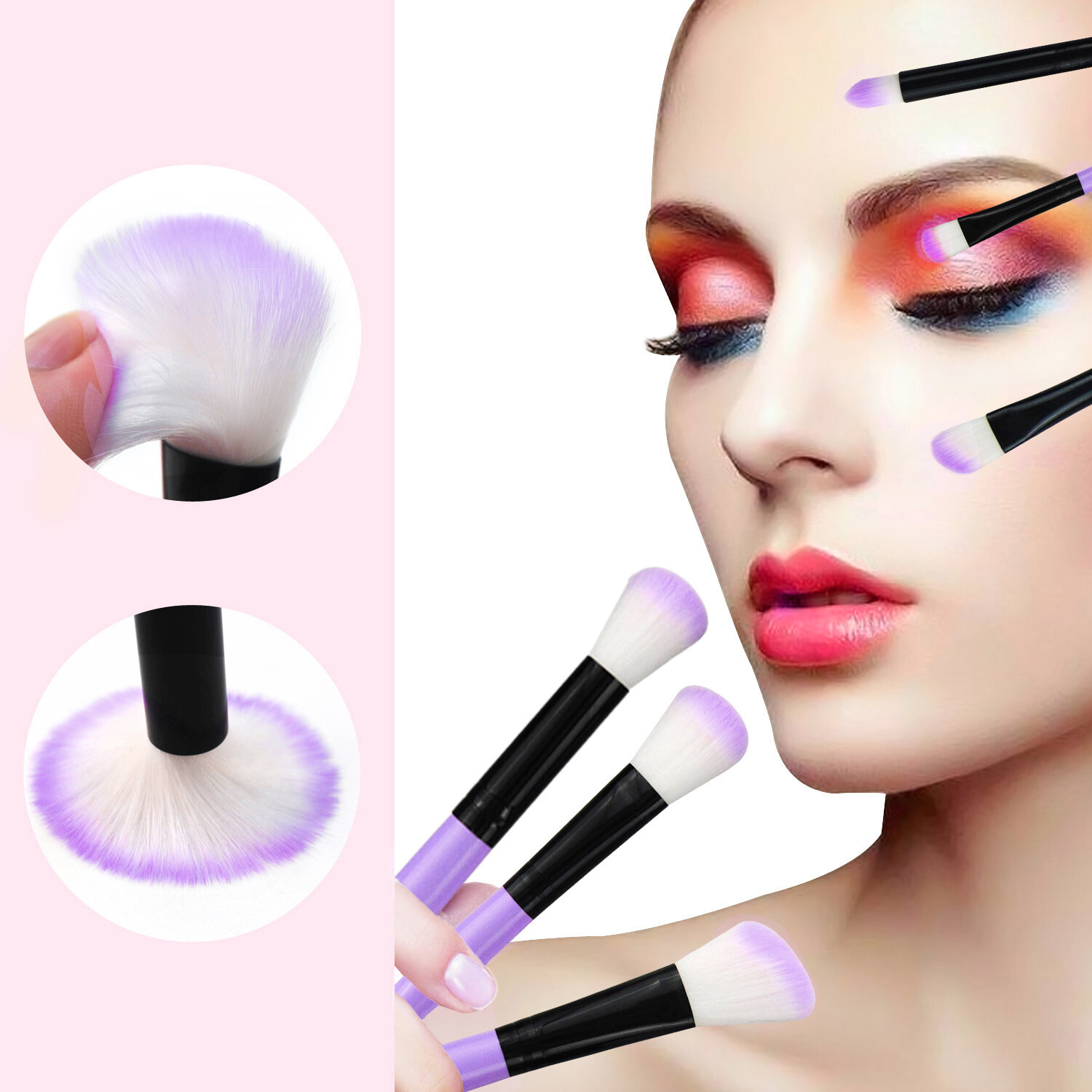 32pcs Professional Soft Cosmetic Eyebrow Shadow Makeup Brush Tool Set Kit Bag US YUWAKU Does not apply - фотография #5