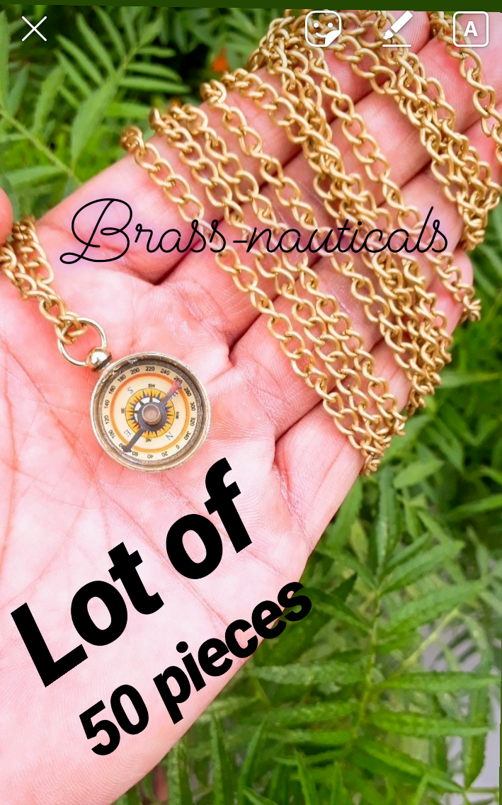 BRASS COMPASS LOT OF 50 PCS MINI WORKING COMPASS NECKLACE christmas GIFT  Без бренда