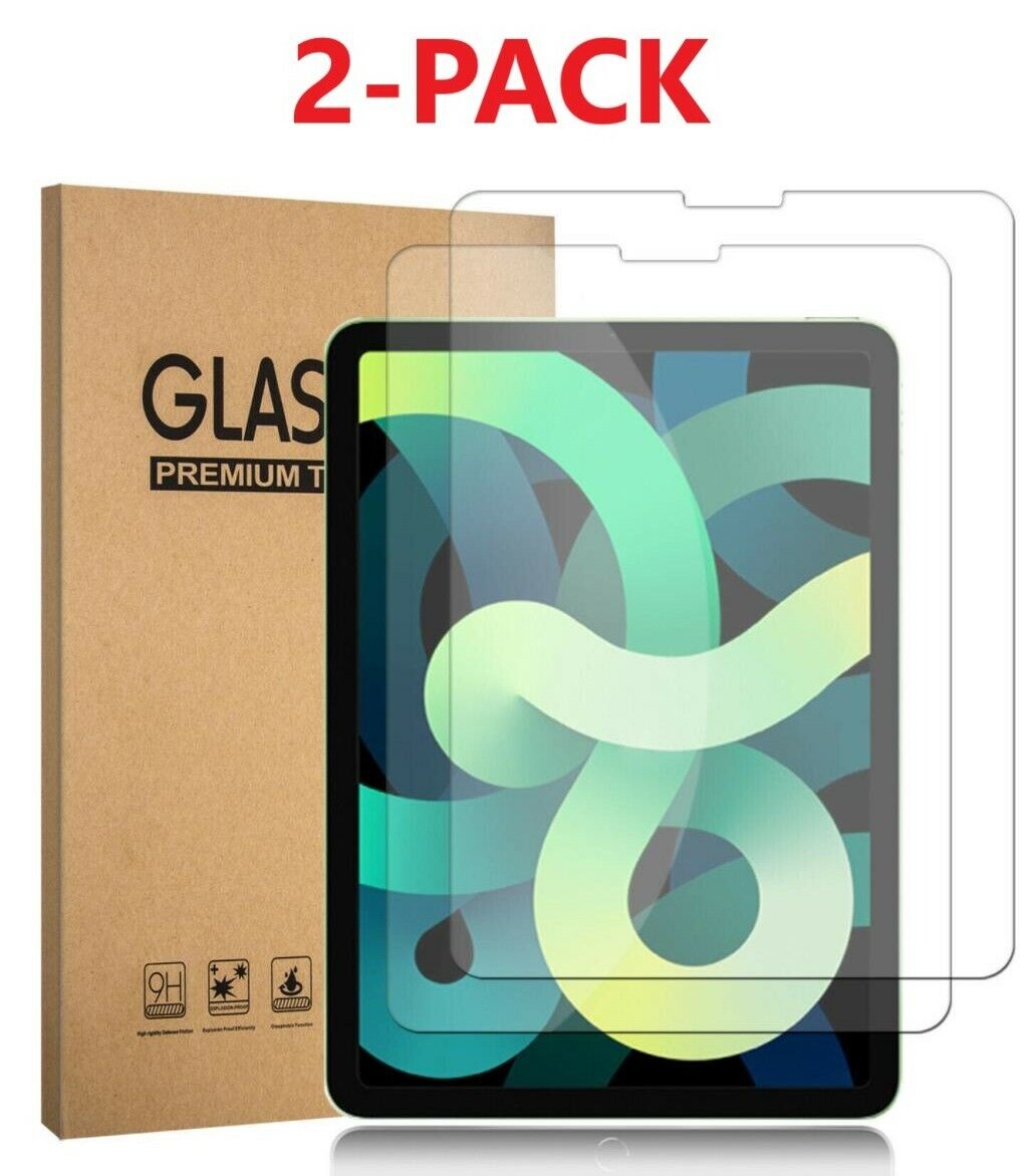 2-PACK Tempered Glass Screen Protector Cover For iPad Air 5 10.9'' 5th Gen 2022  UC Full Coverage Curved Cover Film
