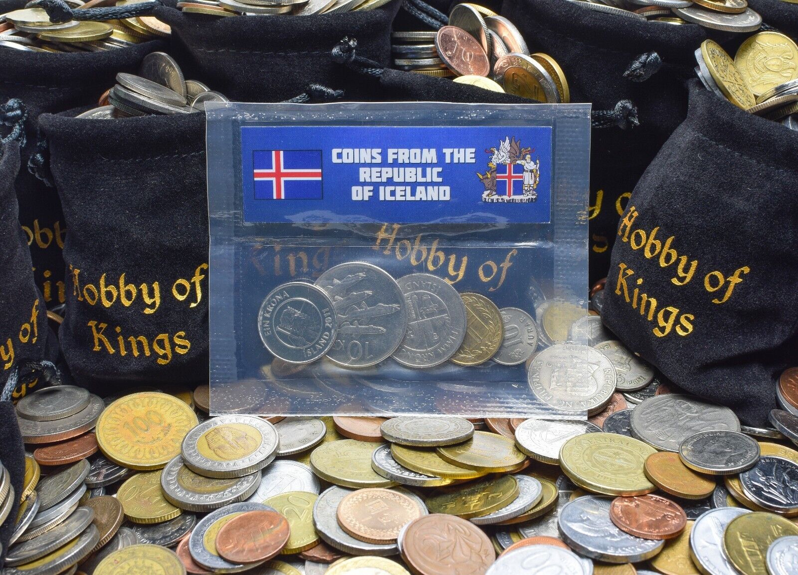 5 Icelandic Coins | Aurar Kronur | Capelin Skate Squid Shrimp Codfish Dolphins Без бренда - фотография #3