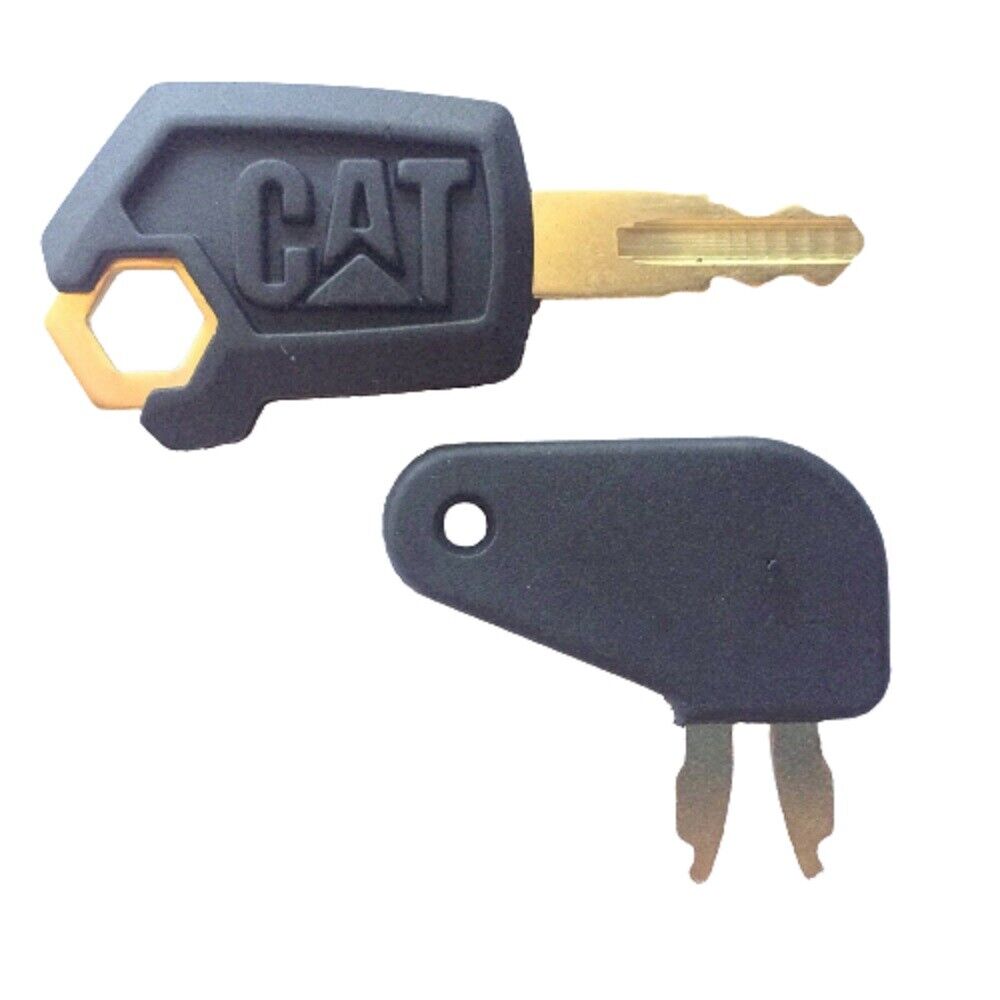 CAT Caterpillar Equipment Key Set  Ignition and Master Disconnect Keys with Logo Aftermarket 8H-5306, 5P-8500