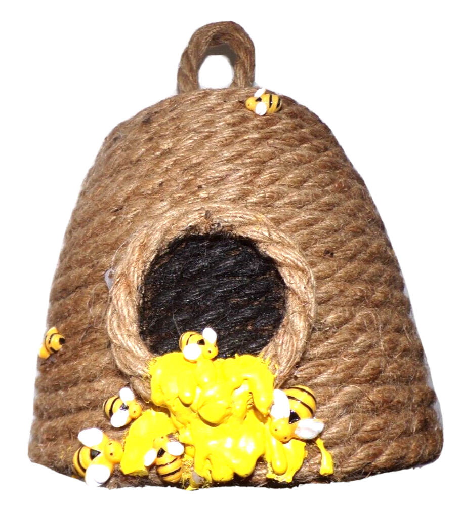 Handmade 9"x7" Beehive Decor twine wrapped drip Honey & Bee Decorations dskT Handmade - фотография #5