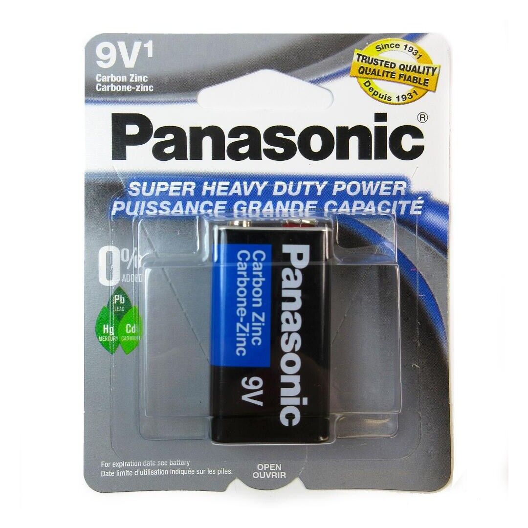 8x Panasonic 9V Batteries Super Heavy Duty Zinc Carbon 9 Volt Battery Exp03/2025 Panasonic Panasonic 9V Batteries - фотография #2