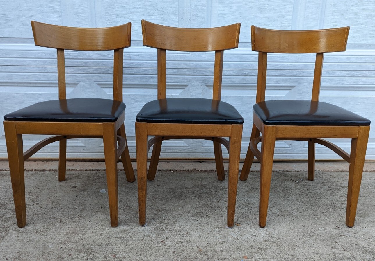 (6) MCM Chairs by Bianco Manufacturing Co - rare set of six Bianco Manufacturing St Louis - фотография #3