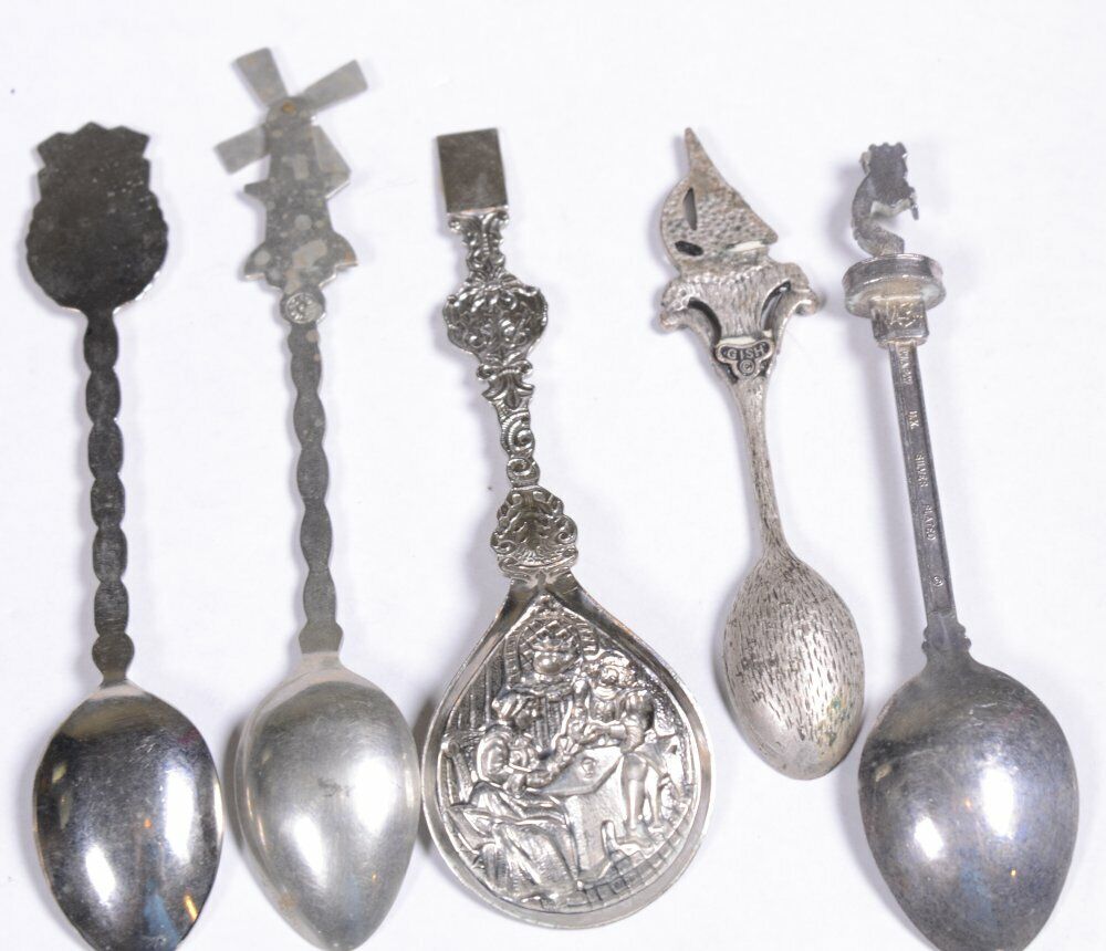 (11) Souvenir Spoons: Rudesheim ARIZONA Ettlinger KEUKENHOF Holland BAHAMAS  Без бренда - фотография #7