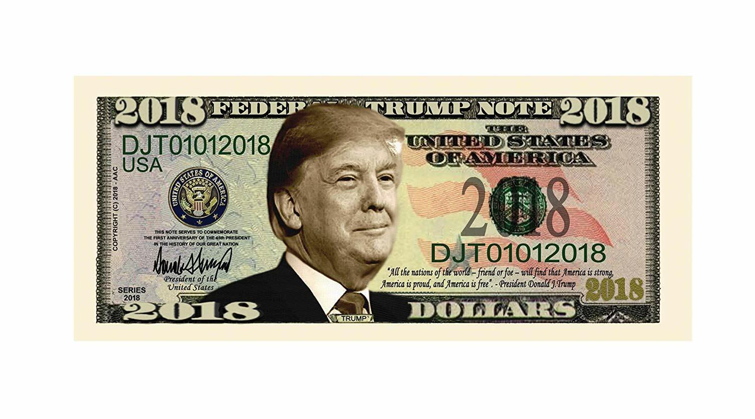 Donald Trump Money Pack of 100 2018 Dollar Bills Collectible Novelty Notes Без бренда - фотография #2