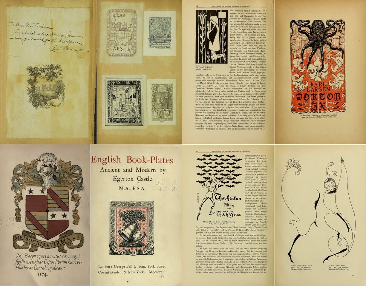 94 OLD BOOKS ON EX-LIBRIS BOOK PLATE ART BOOKPLATES LABELS ON DVD Без бренда - фотография #11