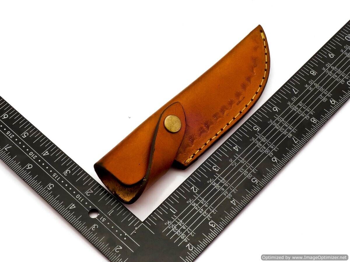 LOT OF 3 Custom Handmade Vertical Knife Leather Sheaths For Right Handed Person Unbranded - фотография #9