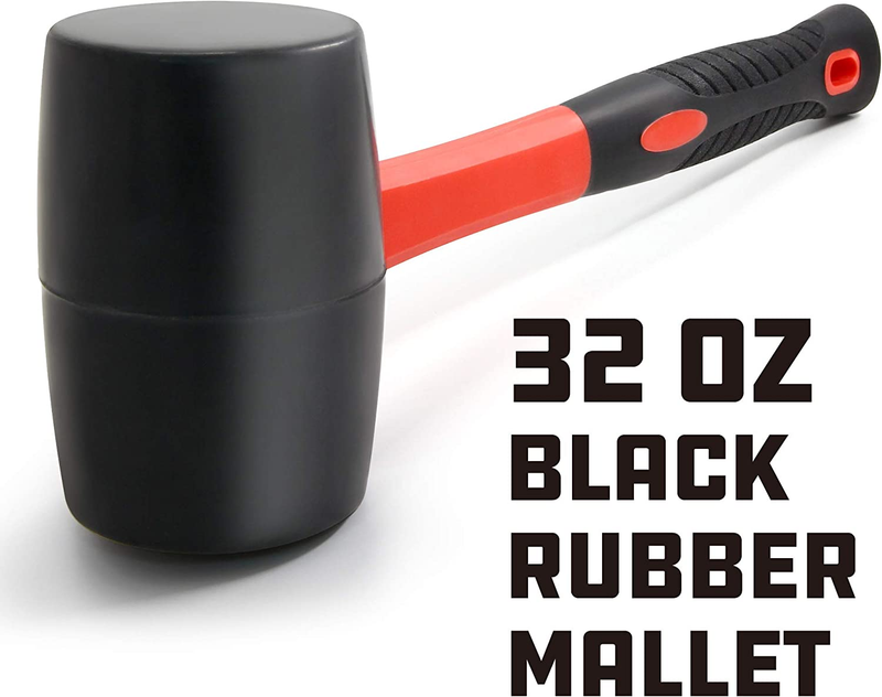 Rubber Mallet 32 Ounce with Fiberglass Handle, 32Oz, Non-Slip Grip, Non-Marring, Does not apply - фотография #2