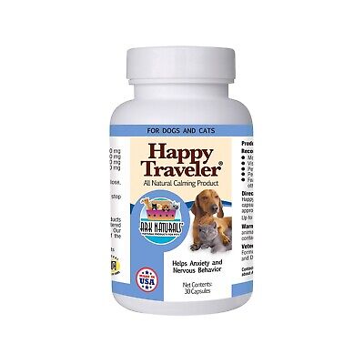 Ark Naturals Happy Traveler 30 Capsules Natural Calming for Dogs and Cats 2PACK Ark Naturals 81015