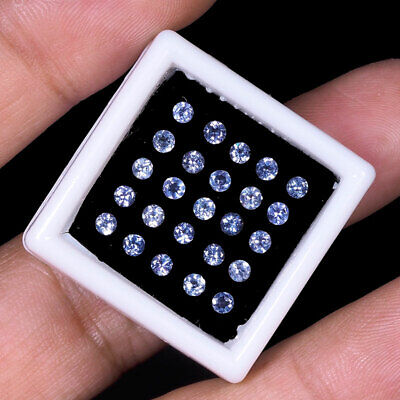 VVS 25 Pcs Natural Tanzanite 2.5mm Round Cut Top Quality Lusturous Gemstones Lot Selene Gems - фотография #4