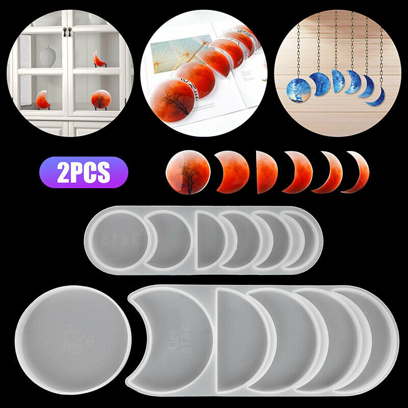 Silicone Resin Molds Crescent Full Moon Phase Epoxy Casting Coaster Tray Making Unbranded Does Not Apply