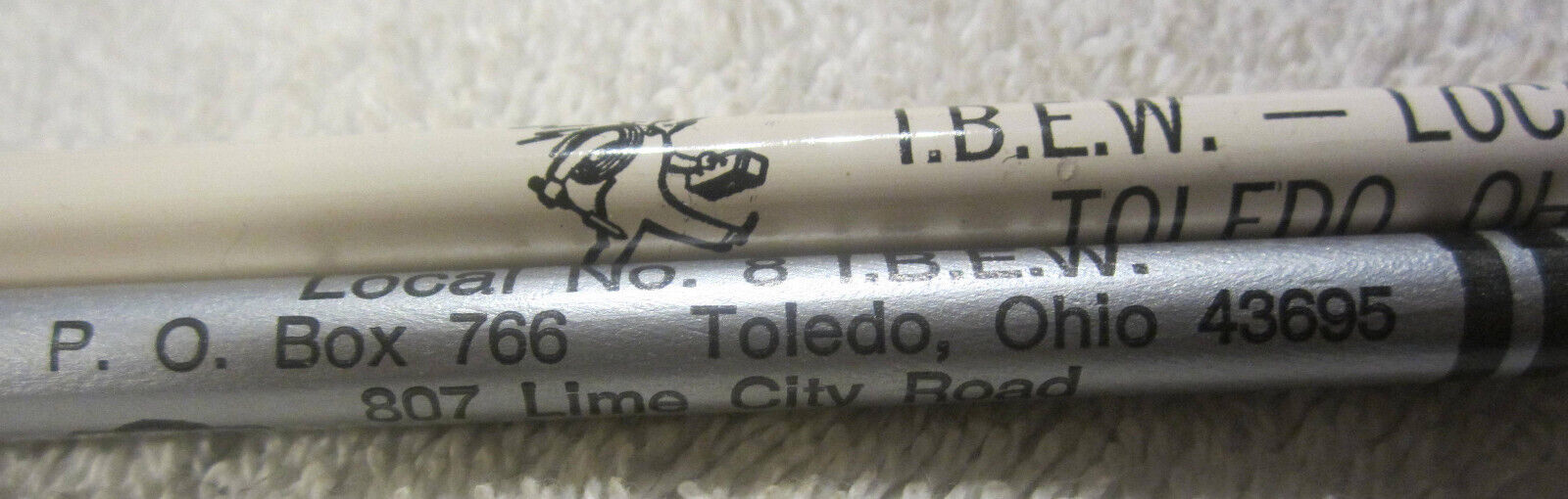 #8 union IBEW International Brotherhood of Electrical Workers ,lot 2 VTG pencils Без бренда - фотография #3