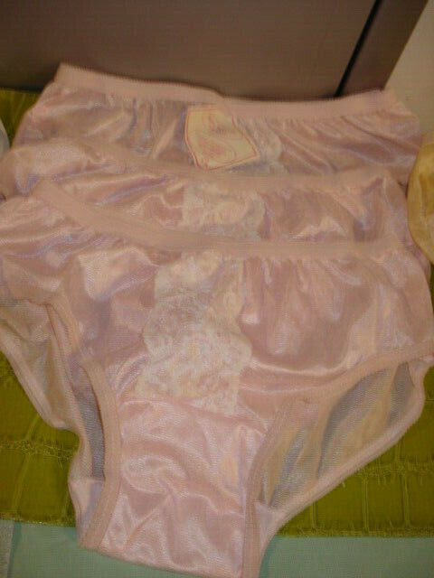 Lot of 6 Vintage Nylon Lace Multicolour Bikini Panties - Size 6-M  Unbranded - фотография #3